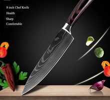 Cargar imagen en el visor de la galería, 4 Damascus steel Knives set