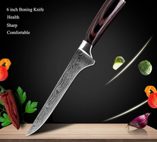 Cargar imagen en el visor de la galería, 4 Damascus steel Knives set