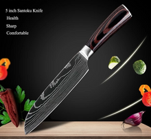 Cargar imagen en el visor de la galería, 3 Damascus steel set Option 2